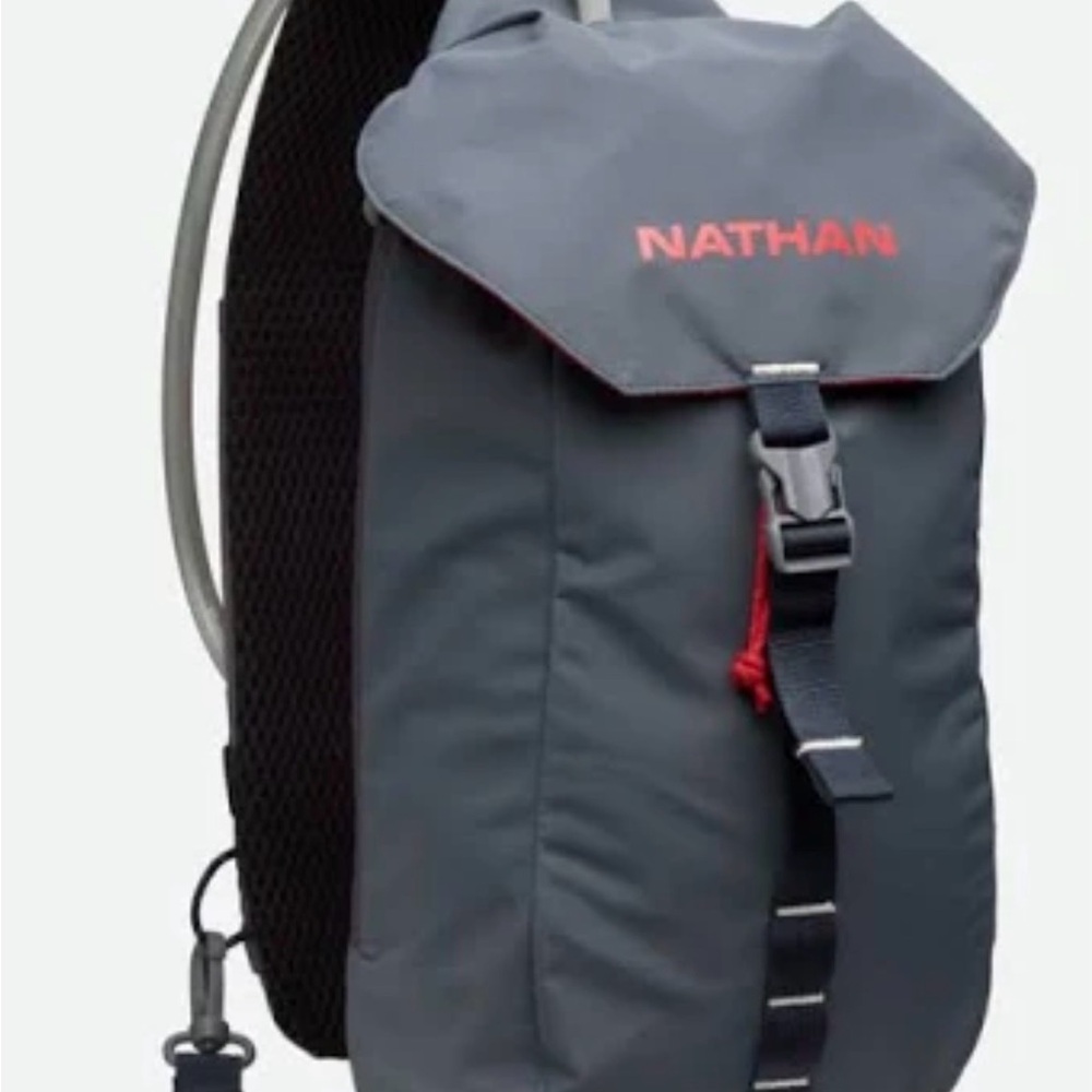 Natan Charcoal and Red Backpack